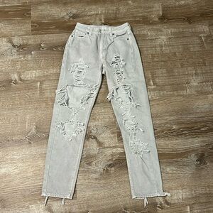American Eagle ripped jeans - gray